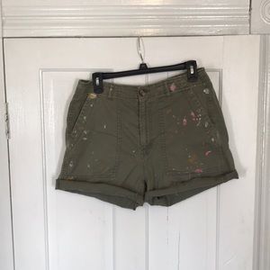 High waisted boyfriend shorts